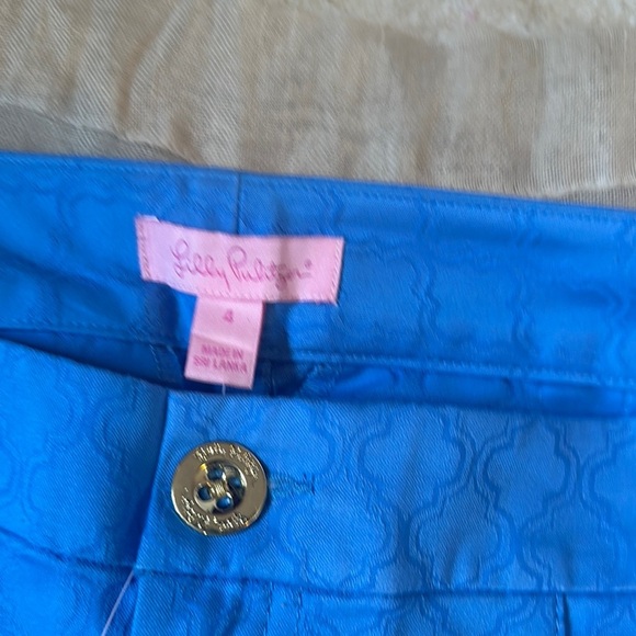 Lilly Pulitzer Blue Skinny Jeans with Diamond Pattern - Picture 2 of 5